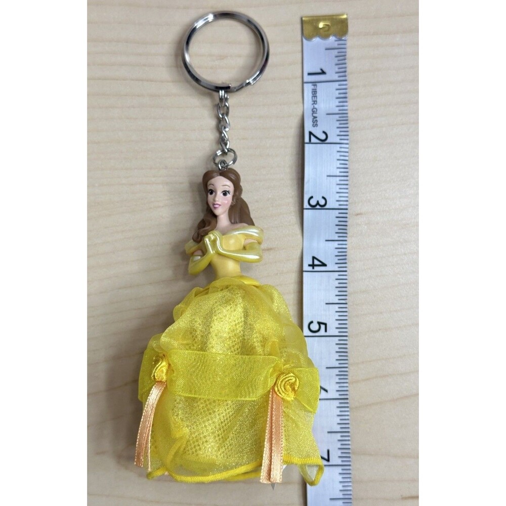 Disney Parks Beauty And The Beast Princess Belle Tulle Yellow Dress 7” Keychain